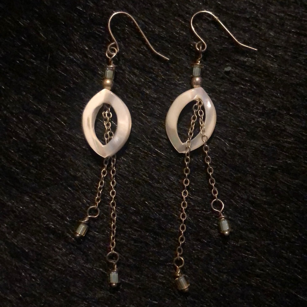 Super pretty opaque & hanging crystal earrings
